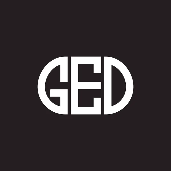 Geo Brev Logotyp Design Svart Bakgrund Geo Kreativa Initialer Brev — Stock vektor