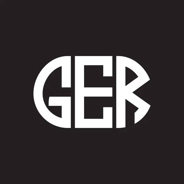 Дизайн Логотипу Літери Ger Чорному Тлі Творчі Ініціали Ger Концепція — стоковий вектор