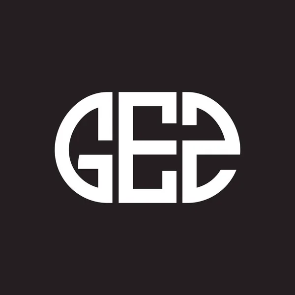 Gez Letter Logo Design Black Background Gez Creative Initials Letter — Stock Vector