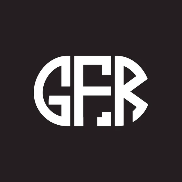 Diseño Del Logotipo Letra Gfr Sobre Fondo Negro Gfr Iniciales — Vector de stock