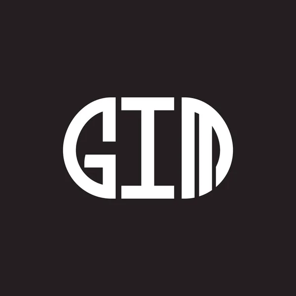 Siyah Arka Planda Gim Harf Logosu Tasarımı Gim Yaratıcı Harf — Stok Vektör