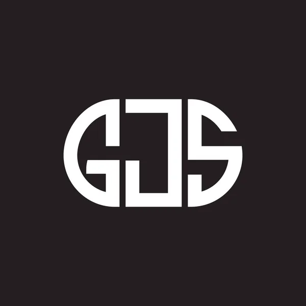 Gjs Letter Logo Design Auf Schwarzem Hintergrund Gjs Kreative Initialen — Stockvektor