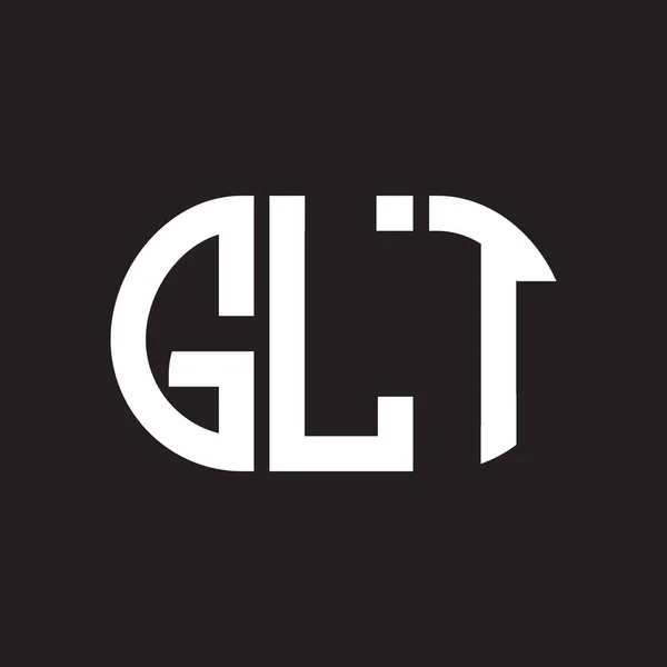 Glt Letter Logo Design Auf Schwarzem Hintergrund Glt Kreative Initialen — Stockvektor