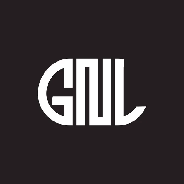 Diseño Del Logotipo Letra Gnl Sobre Fondo Negro Gnl Iniciales — Vector de stock