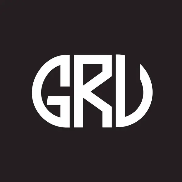 Grv Letter Logo Design Black Background Grv Creative Initials Letter — Stock Vector