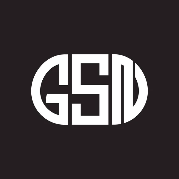 Σχεδιασμός Λογότυπου Γραμμάτων Gsn Μαύρο Φόντο Gsn Δημιουργικά Αρχικά Γράμματα — Διανυσματικό Αρχείο