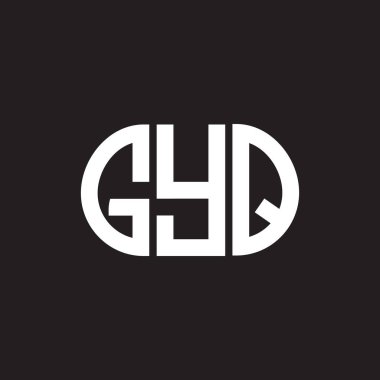 Siyah arka planda GYQ harf logosu tasarımı. GYQ yaratıcı harflerin baş harfleri logo kavramı. GYQ harf tasarımı.