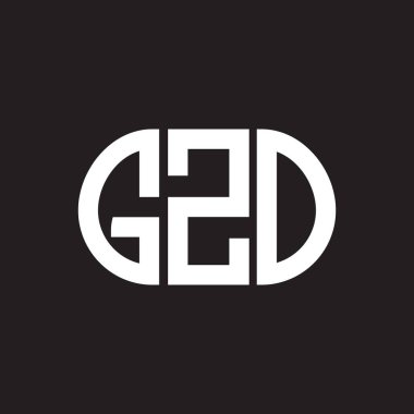 Siyah arka planda GZO harf logosu tasarımı. GZO yaratıcı harflerin baş harfleri logo kavramı. GZO harf tasarımı.