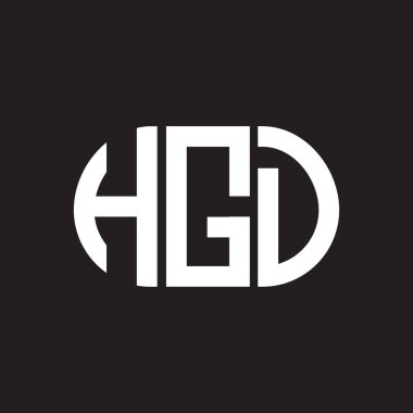 Siyah arka planda HGD harf logosu tasarımı. HGD yaratıcı harflerin baş harfleri logo kavramı. HGD harf tasarımı.