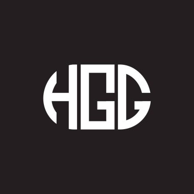 Siyah arka planda HGG harf logosu tasarımı. HGG yaratıcı harflerin baş harfleri logo kavramı. HGG harf tasarımı.