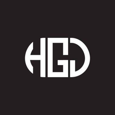 Siyah arka planda HGJ harf logosu tasarımı. HGJ yaratıcı harflerin baş harfleri logo kavramı. HGJ harf tasarımı.