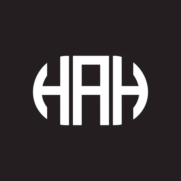 Hah Letter Logo Design Black Background Hah Creative Initials Letter — Stock Vector
