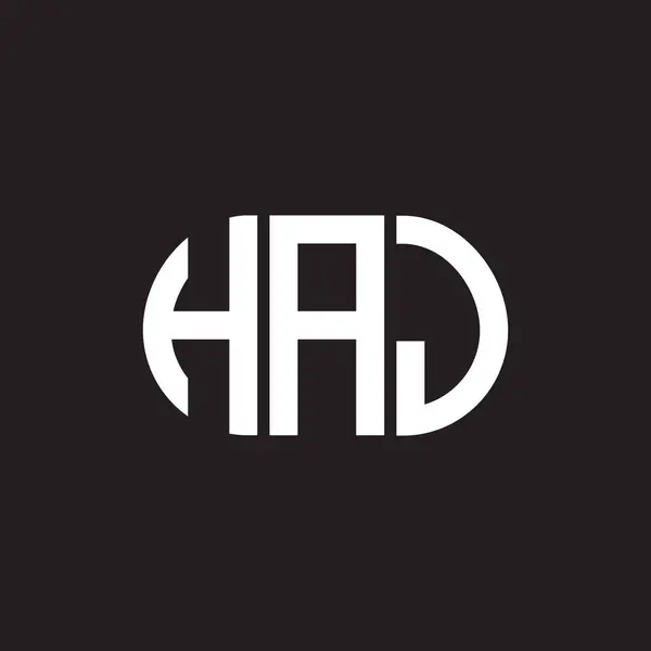 Haj Buchstabe Logo Design Auf Schwarzem Hintergrund Haj Kreative Initialen — Stockvektor