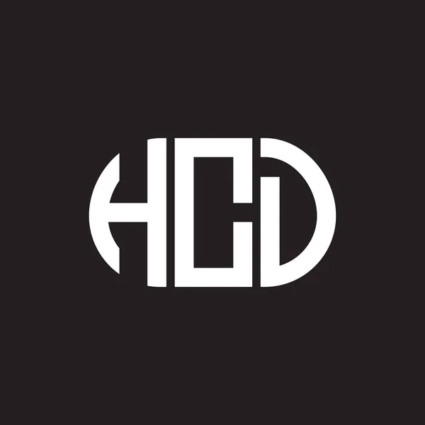 ブラックを基調としたHcdレターロゴデザイン Hcdクリエイティブイニシャルレターロゴコンセプト Hcdレターデザイン — ストックベクタ