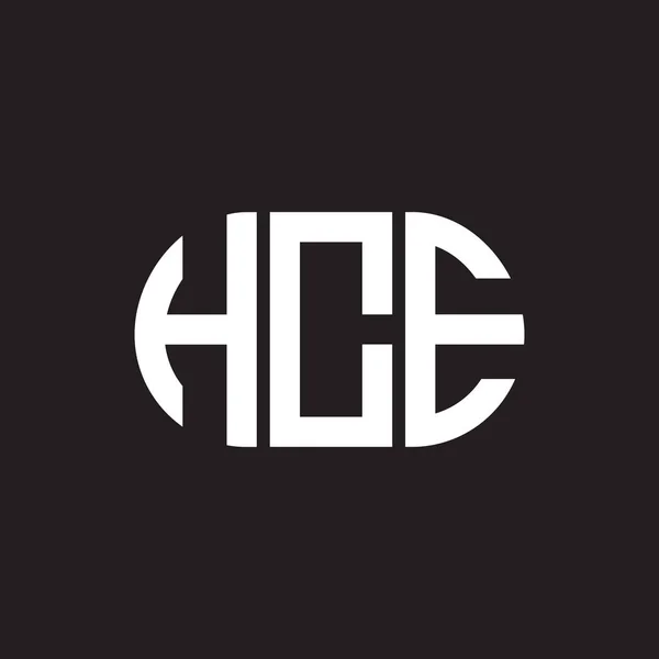 Hce Letter Logo Design Black Background Hce Creative Initials Letter — Stock Vector