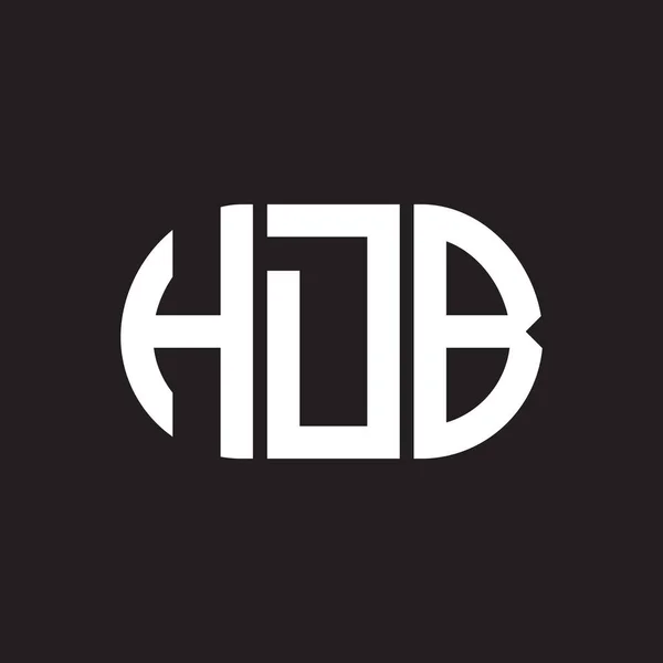 Diseño Del Logotipo Letra Hdb Sobre Fondo Negro Hdb Iniciales — Archivo Imágenes Vectoriales