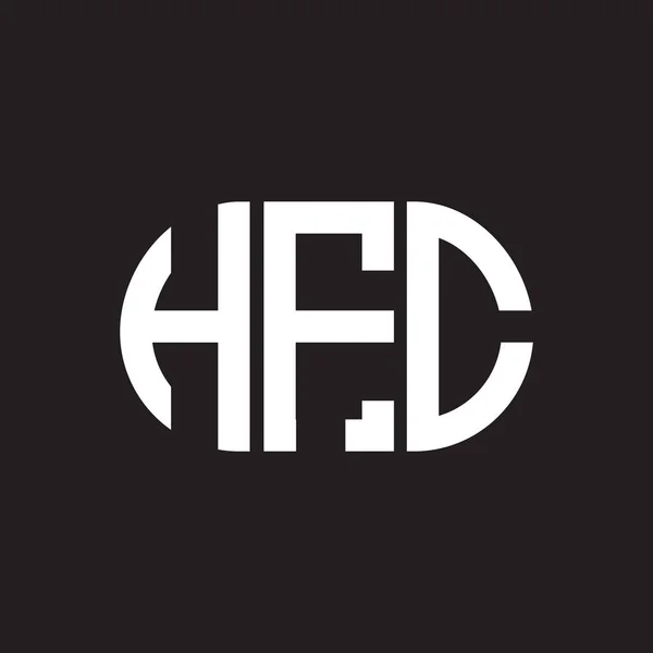 Hfc Letter Logo Ontwerp Zwarte Achtergrond Hfc Creatieve Initialen Letter — Stockvector
