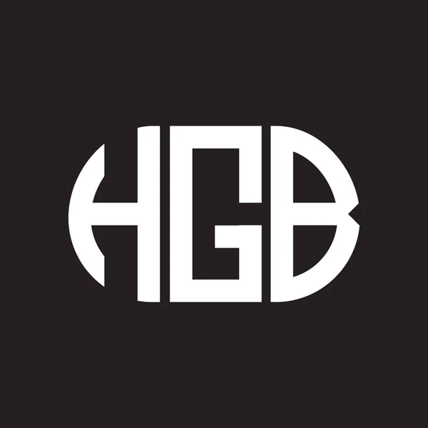 Diseño Del Logotipo Letra Hgb Sobre Fondo Negro Hgb Iniciales — Archivo Imágenes Vectoriales