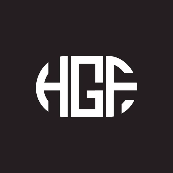 Diseño Del Logotipo Letra Hgf Sobre Fondo Negro Hgf Iniciales — Archivo Imágenes Vectoriales