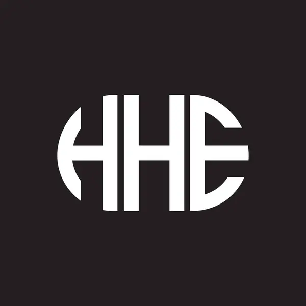 Hhe Letter Logo Design Black Background Hhe Creative Initials Letter — Stock Vector