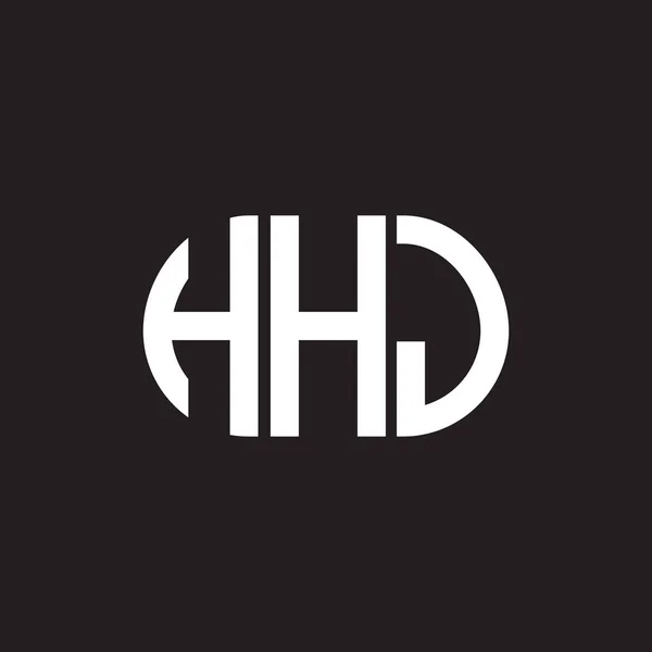 Hhj Schriftzug Logo Design Auf Schwarzem Hintergrund Hhj Kreative Initialen — Stockvektor