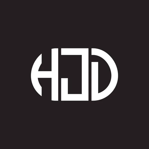 Hjd Letter Logo Ontwerp Zwarte Achtergrond Hjd Creatieve Initialen Letter — Stockvector