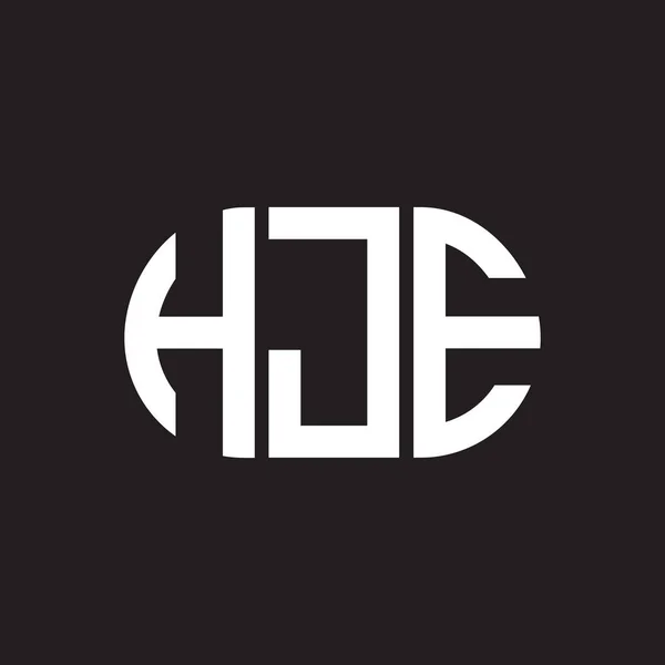 Hje Letter Logo Design Black Background Hje Creative Initials Letter — Stock Vector