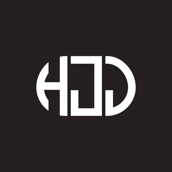 黒を基調としたPrinthjjレターロゴデザイン Hjjクリエイティブイニシャルレターロゴコンセプト Hjjレターデザイン — ストックベクタ