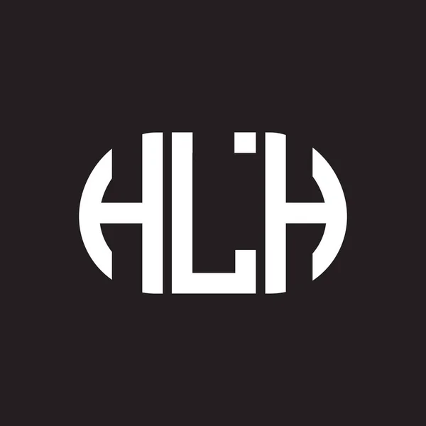 Hlh Letter Logo Ontwerp Zwarte Achtergrond Hlh Creatieve Initialen Letter — Stockvector