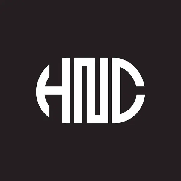 Design Logotipo Letra Hnc Fundo Preto Hnc Iniciais Criativas Conceito —  Vetores de Stock