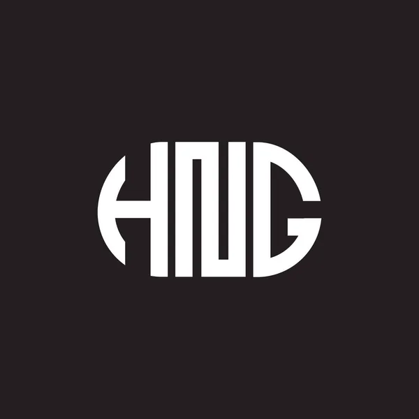 Hng Letter Logo Design Black Background Hng Creative Initials Letter — Stock Vector