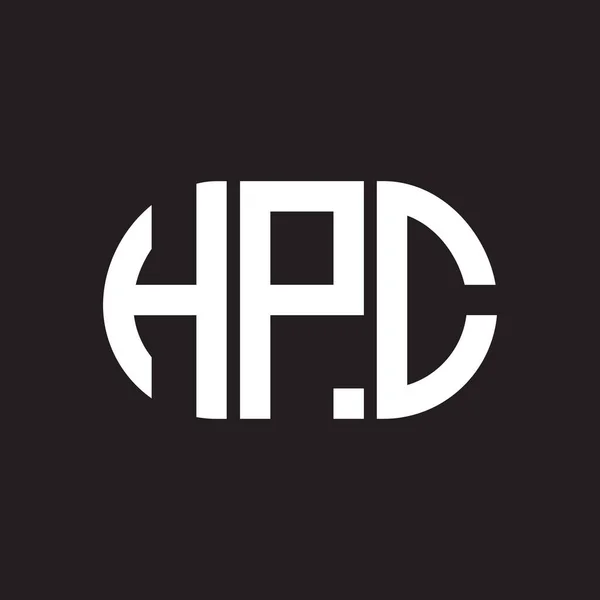 Hpc Lettre Logo Design Sur Fond Noir Hpc Initiales Créatives — Image vectorielle