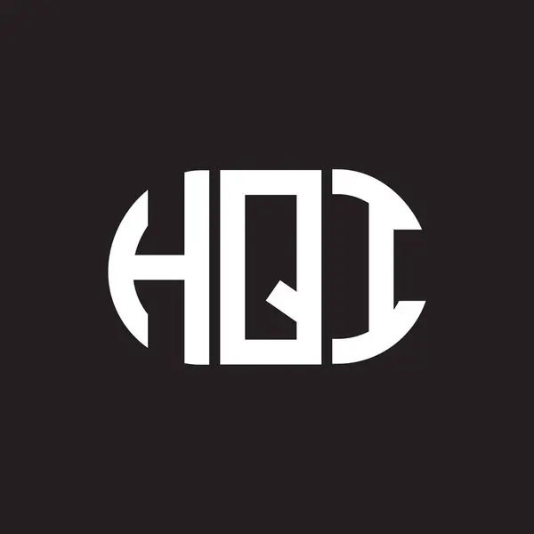 Logo Lettera Hqi Sfondo Nero Hqi Creativo Iniziali Lettera Logo — Vettoriale Stock