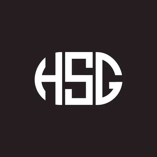 Diseño Del Logotipo Letra Hsg Sobre Fondo Negro Hsg Iniciales — Archivo Imágenes Vectoriales