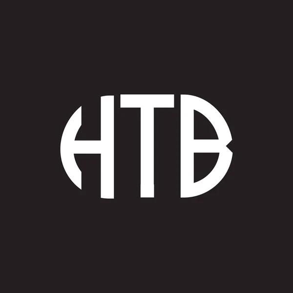 Htb 디자인이 배경에 있습니다 Htb 크리에이티브 이니셜 Htb 디자인 — 스톡 벡터