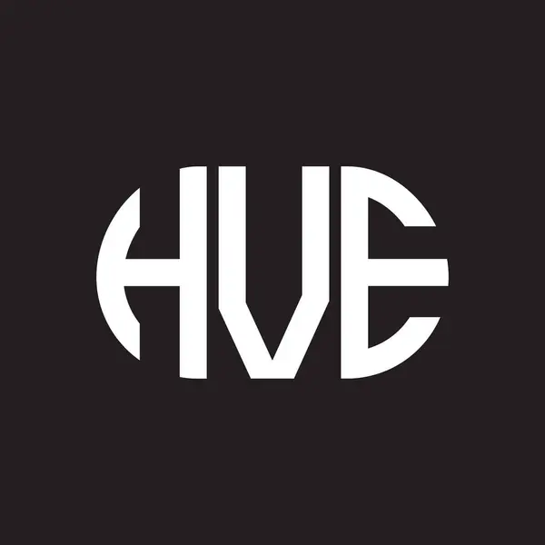 Hve Letter Logo Ontwerp Zwarte Achtergrond Hve Creatieve Initialen Letter — Stockvector