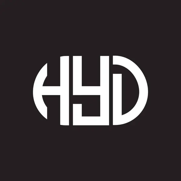 Hyd Písmeno Logo Design Černém Pozadí Hyd Kreativní Iniciály Koncept — Stockový vektor