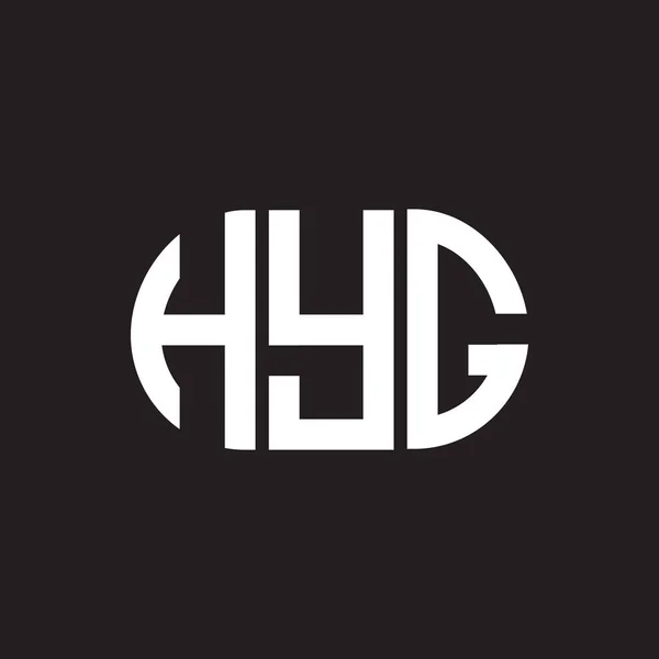 Hyg字母标识设计为黑色背景 Hyg创意首字母首字母标识概念 Hyg字母设计 — 图库矢量图片