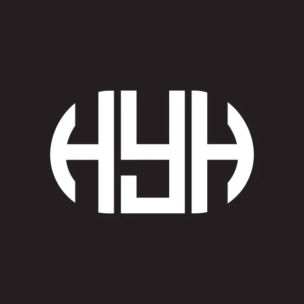 Hyh Letter Logo Design Black Background Hyh Creative Initials Letter — Stock Vector