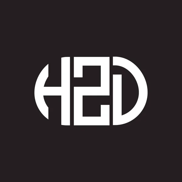 ブラックを基調としたHzdの文字ロゴデザイン Hzdクリエイティブイニシャルレターロゴコンセプト Hzdの文字デザイン — ストックベクタ