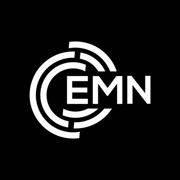 Emn Дизайн Логотипу Чорному Тлі Творчі Ініціали Emn Мають Поняття — стоковий вектор