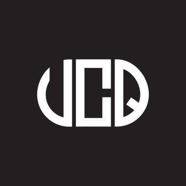 UCQ harf logo tasarımı siyah arka planda. UCQ yaratıcı harflerin baş harfleri logo kavramı. UCQ harf tasarımı.