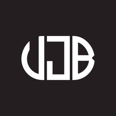 Siyah arka planda UJB harfi logo tasarımı. UJB yaratıcı harflerin baş harfleri logo kavramı. UJB harf tasarımı.