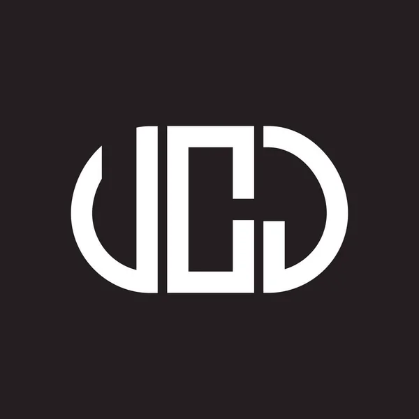 Ucj字母标识设计黑色背景 Ucj创意的首字母首字母标识概念 Ucj字母设计 — 图库矢量图片