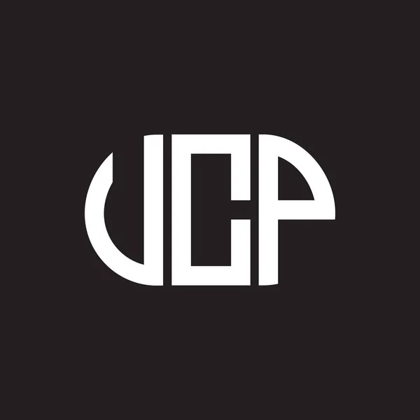 Σχεδιασμός Λογότυπου Γραμμάτων Ucp Μαύρο Φόντο Ucp Δημιουργική Αρχικά Γράμμα — Διανυσματικό Αρχείο