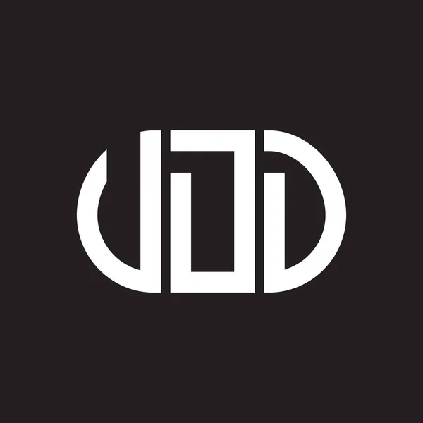 在黑色背景上的Udd字母标识设计 Udd创意的首字母首字母标识概念 Udd字母设计 — 图库矢量图片
