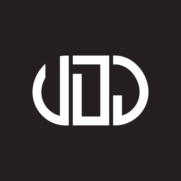 ブラックを基調としたUdjレターロゴデザイン Udjクリエイティブイニシャルレターロゴコンセプト Udj文字デザイン — ストックベクタ