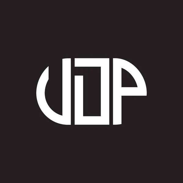 Udp Brief Logo Design Auf Schwarzem Hintergrund Udp Kreative Initialen — Stockvektor