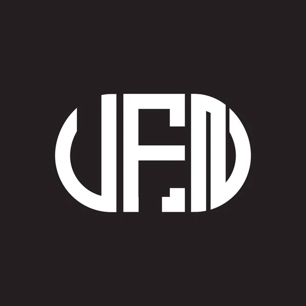 Ufn Letter Logo Design Black Background Ufn Creative Initials Letter — Stock Vector