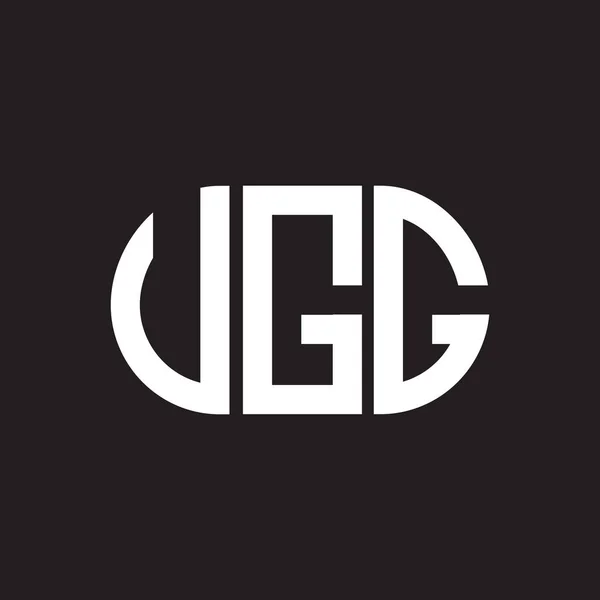 Diseño Del Logotipo Letra Ugg Sobre Fondo Negro Ugg Iniciales — Archivo Imágenes Vectoriales